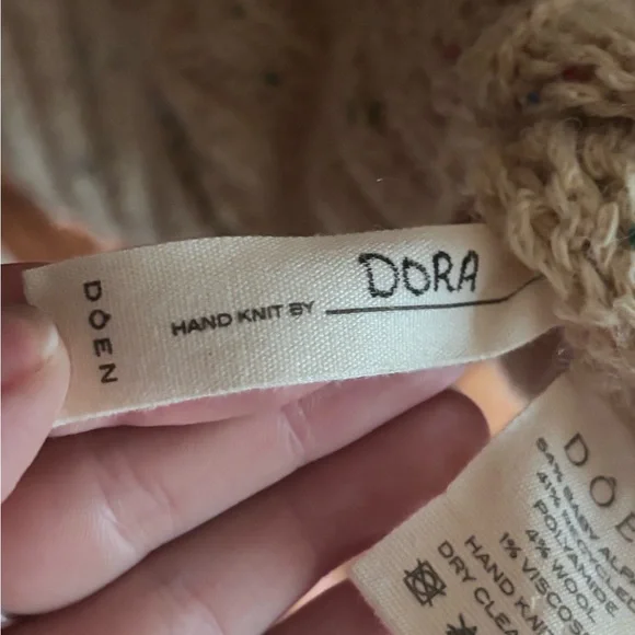 Doen the Audrey  Cardigan- Speckled Cream Cable Knit Cardigan - Picture 5 of 6